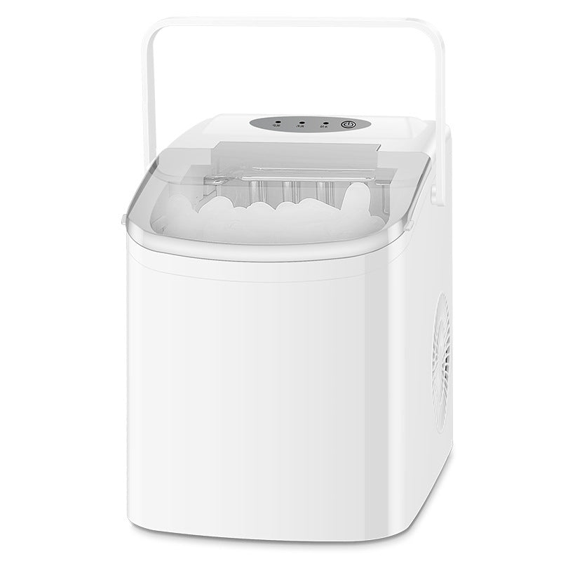 Mini ice maker for home/dorm use, 1.5l capacity, 6-8 minute ice production, cross-border customization, fully automatic, new smart model