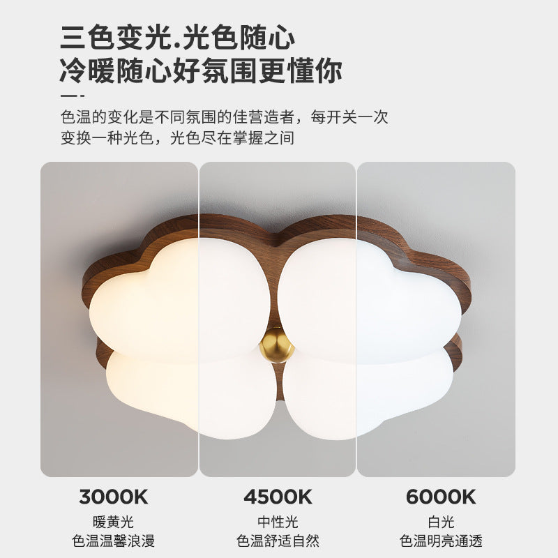 Medieval style Cream style bedroom light Ceiling light French retro wabi wind eye protection Children's room Master bedroom room lighting