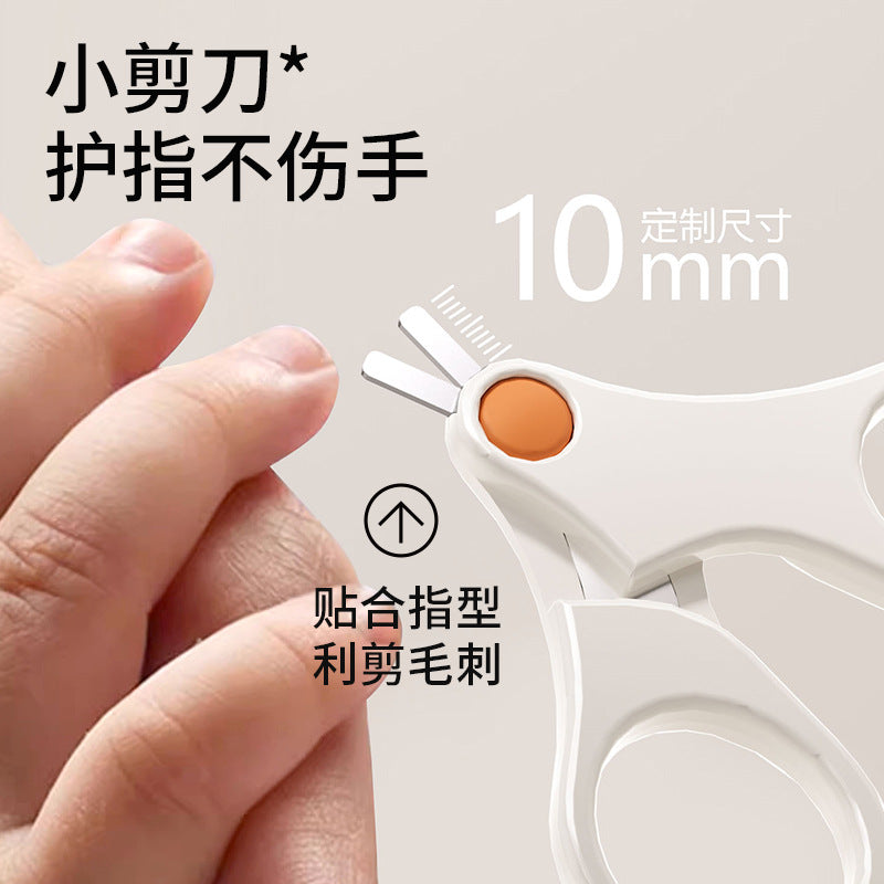 Newborn baby nail clippers - safe, anti-pinch, with nail file - infant nail care set