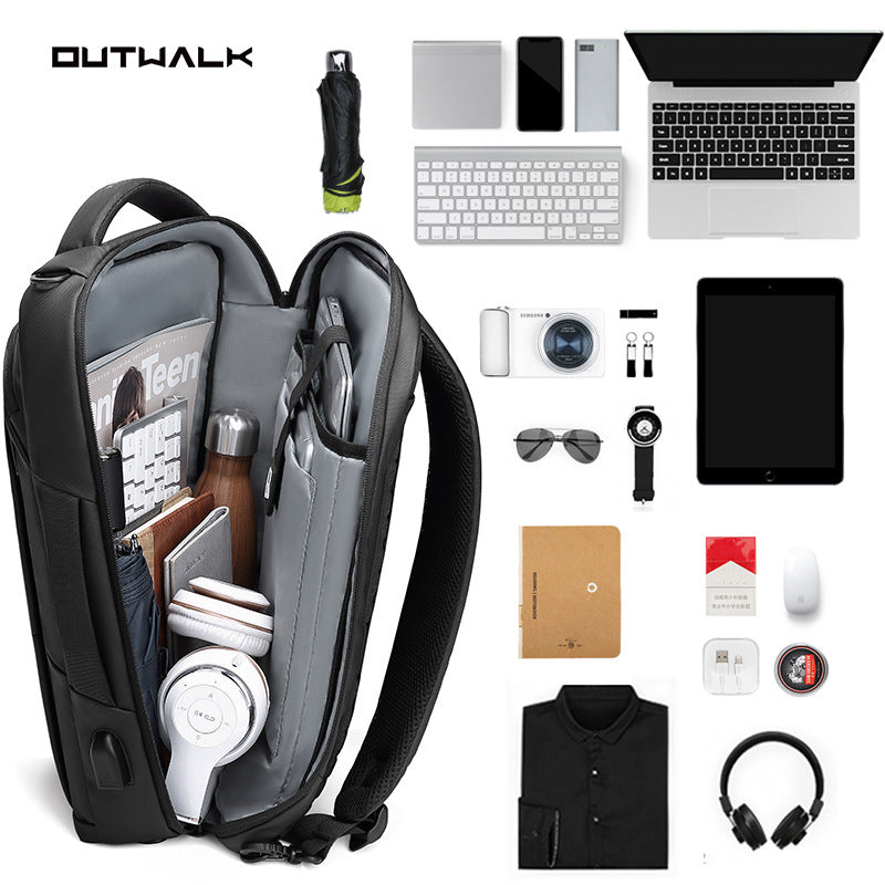 Source manufacturer customized men's backpack can be shoulder laptop bag men's lightweight business backpack printed logo