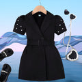 New arrivalfashiongirl black suitsuitblack suit for children children cl