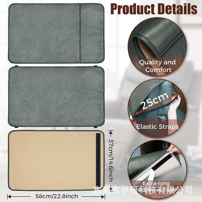 hot-selling sofa cushion chair headrest protective cover lounge chair headrest cushion easy to remove sofa lounge chair neutral leather cover
