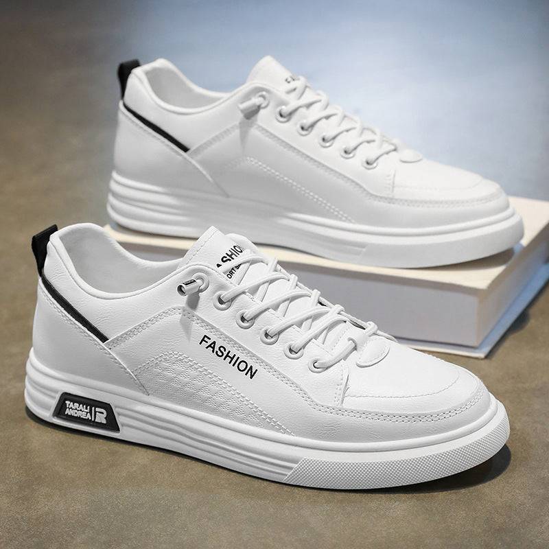 Men's shoes 2025 winter new trendy versatile breathable white sneakers lightweight soft sole casual student skate shoes