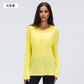 Women's long-sleeve yoga top - loose fit, breathable, activewear, casual running t-shirt, lightweight - d26101