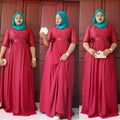 summer collection: new plus-size african women's lace and chiffon patchwork dress - ready to ship