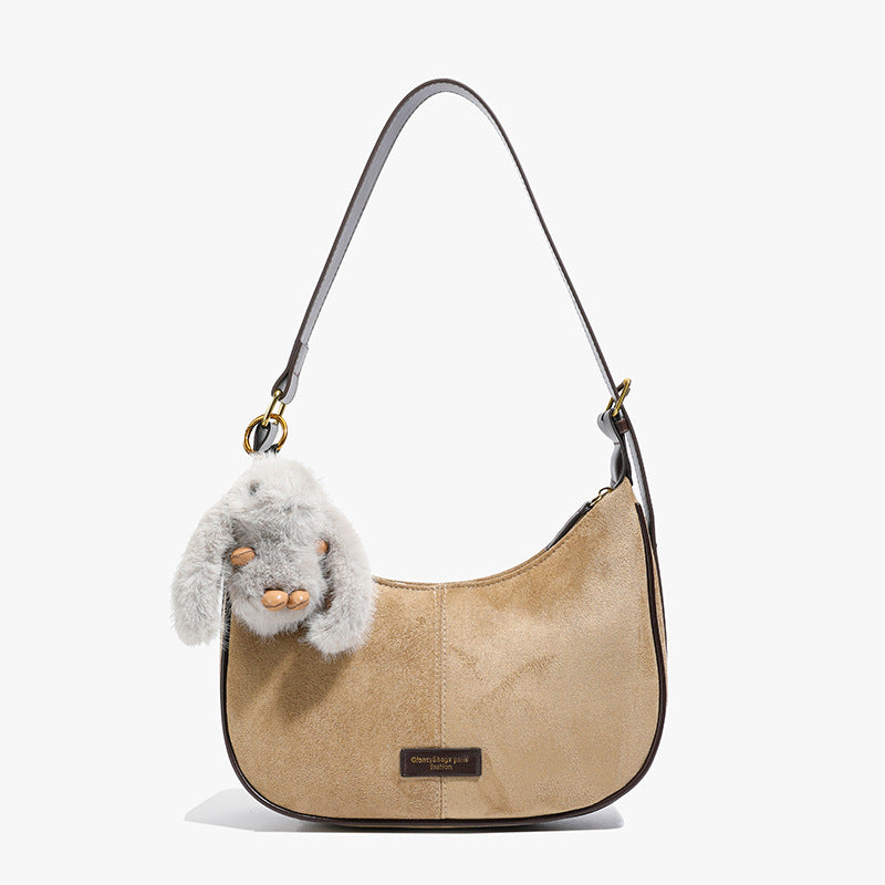 Retro frosted shoulder bag for women new arrival2025fall and winter atmosphere easiest for match armpit bag trendy texture crossbody bag