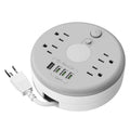 Us standard travel adapter power strip with 4 outlets, pd usb, for home use in the us, canada, and mexico