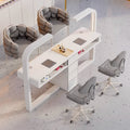 Widened 45cm nail table and chair set - special offer! economical single/double, light luxury, multi-functional, odorless, carbon steel with baked enamel finish