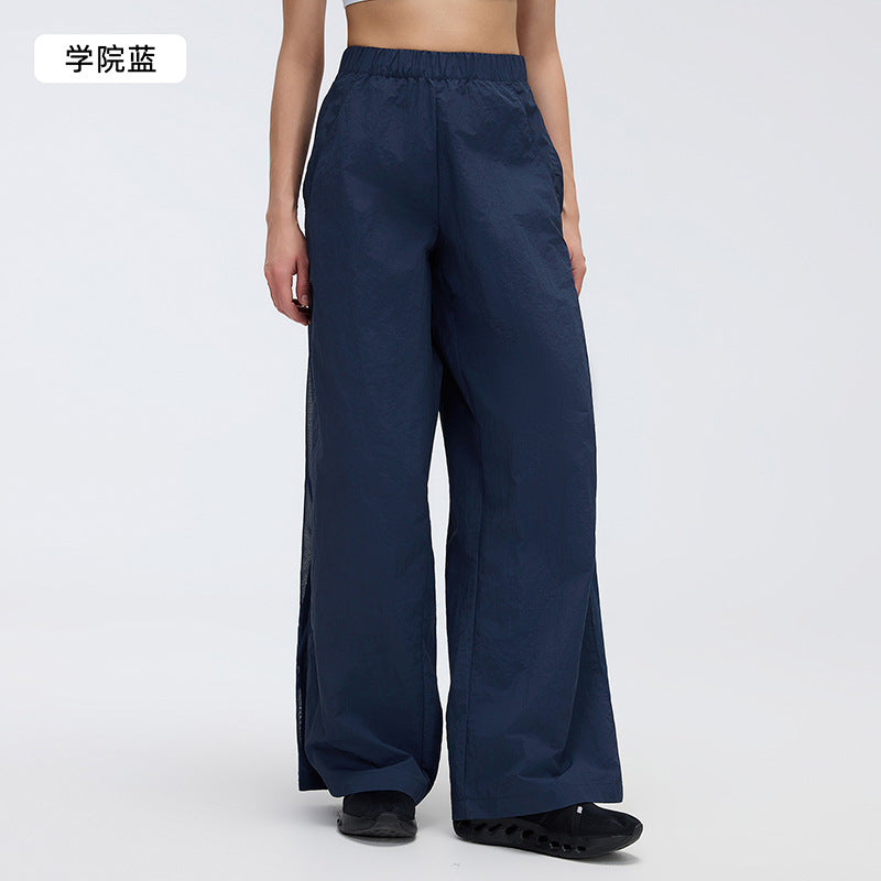 High-waisted, slimming, versatile casual pants for women, perfect for commuting. lightweight, loose-fitting, straight-leg, wide-leg athletic pants for spring and summer. style d26032