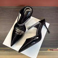 2026autumnew arrival pointed toe diamond strap high heels stiletto women's royal sister elegantoutwearsexy toe cap cool half slippers
