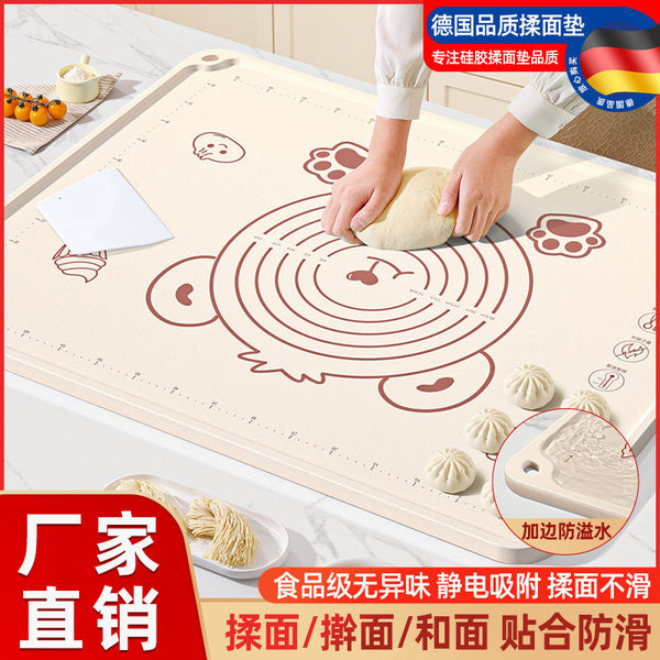 Antibacterial Silicone Mat Thickened Kneading Mat Food Grade Rolling Mat Home Chopping Board Cooking Kitchen Baking and Mat