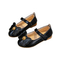 New girls' leather shoes - spring/autumn princess style, kids' spring single shoes, girls' shoes with bows, soft sole baby shoes, cute