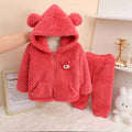 Kuromi home clothes baby girl flannel baby boy zipper heattech coral velvet pajamas stuffedsuitwinter