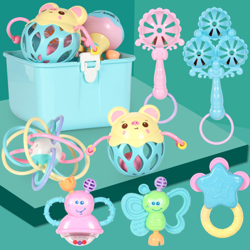 Cross-border export of 0-1 year old baby toys, toothpaste, rattle, grasp, gnaw, puzzle, early education, newborn babies