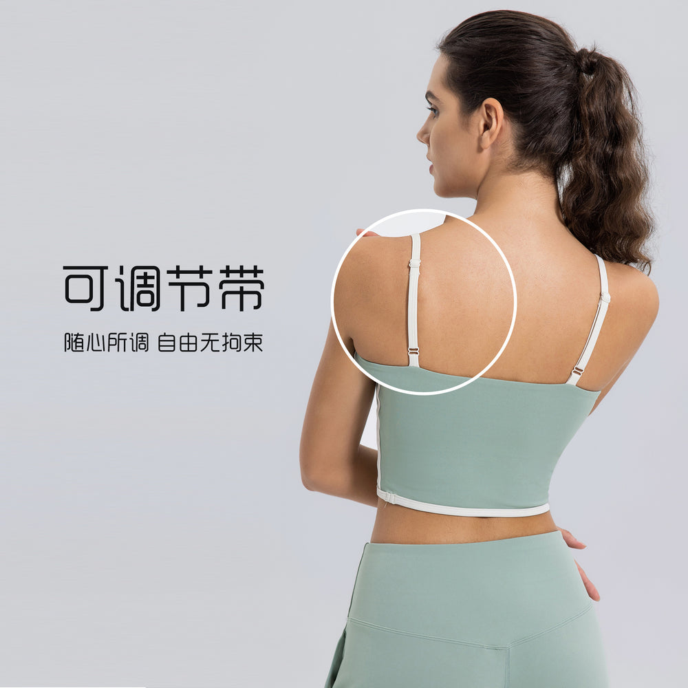New color block adjustable sports tank top - high elasticity, breathable yoga top - women's summer fitness top dss114