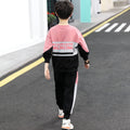 Boys' fall outfit set : kids' activewear, big kids' spring/autumn style, trendy long-sleeve top and pants for boys, big kids' long-sleeve set