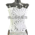 European and american court style hollow-out lace mesh corset bustier - breathable mesh sexy shaping top