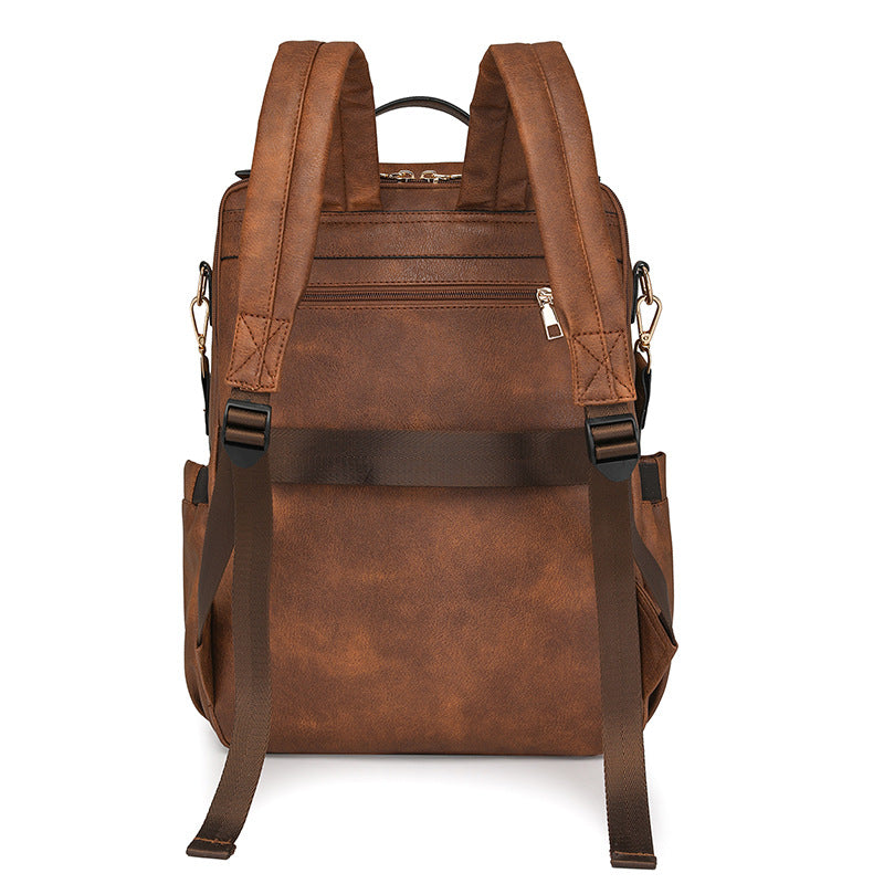 New women's business bag computer bag multi-function backpack PU fashion women's bag travel function backpack