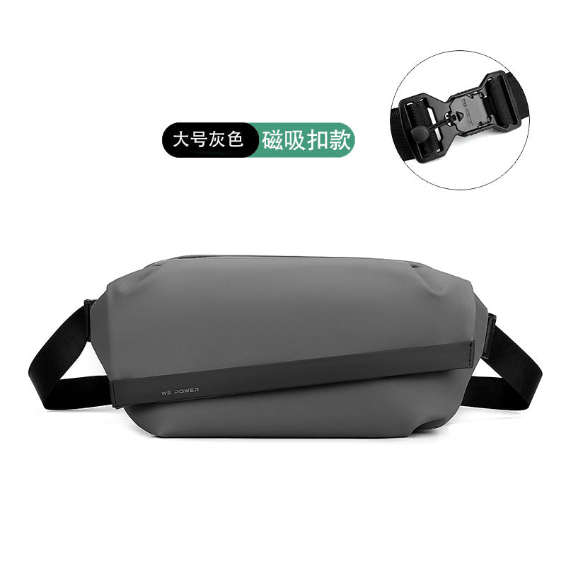 Factory direct sales of new trendy men's breast bags, Korean version of anti-splashing messenger bags, fashionable business men's bags,  special supply