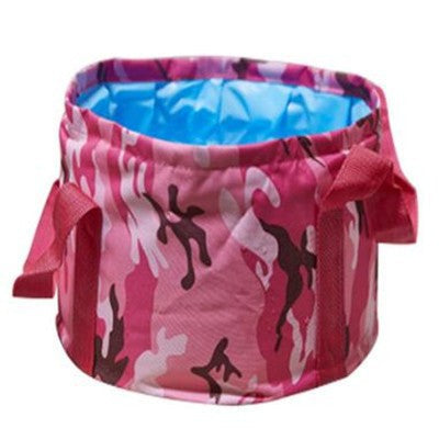 Foldable basin - portable travel round durable travel essential - outdoor water tank - portable bucket - collapsible wash basin