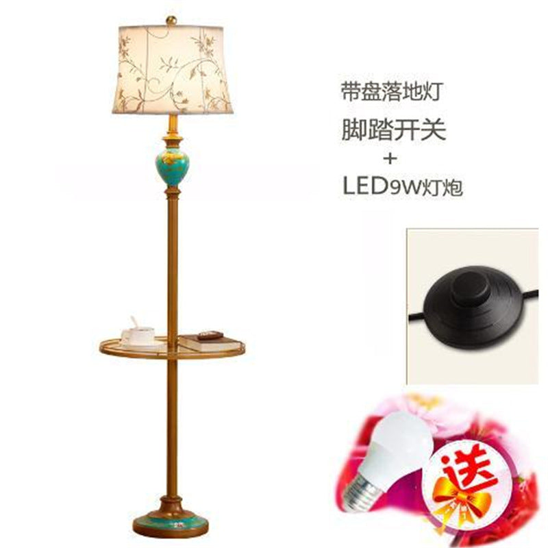 Coffee table american floor lamp living room bedroom master bedroom bedside table european floor lamp retro vertical bedside shelf