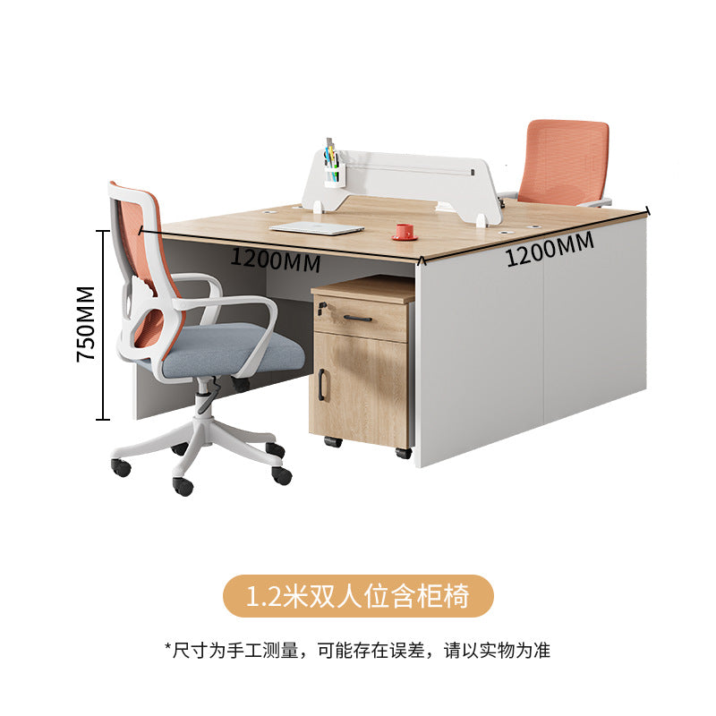 Saint li staff office desk and chair set - minimalist office furniture, employee computer desk and chair