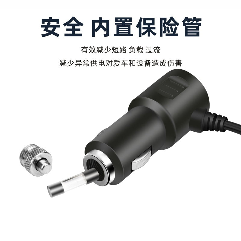 Car cigarette lighter one to three car fast charging colorful atmosphere light car converter one to three dual usb sockets
