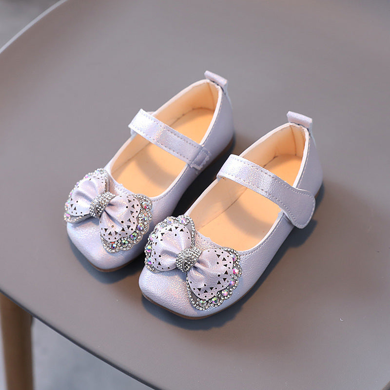 autumn new girls' princess shoes - stylish soft sole cute bowknot toddler & baby flats