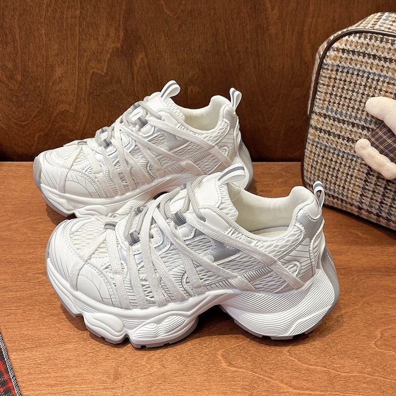 Thick sole strap dad shoes women's 2026 spring new petites heightened slimming lookeasiest for match lightweight sports casual shoes