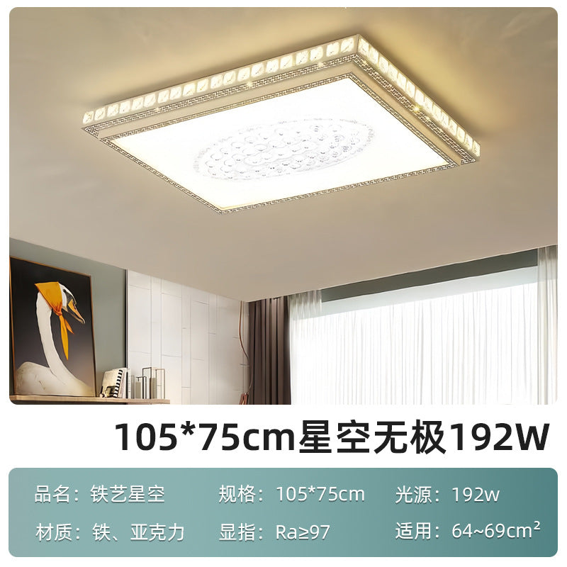 Living room light simple modern round atmosphere led ceiling light crystal bedroom light dining room lighting household lighting
