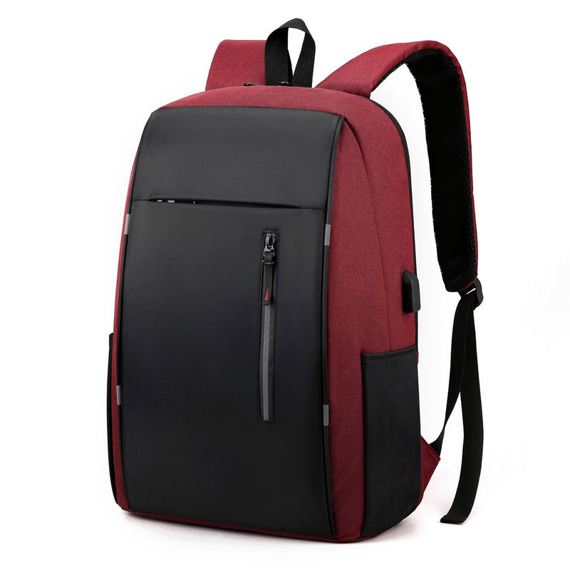 Cross-border men's laptop bag, multi-functional USB charging travel backpack, printable LOGO college student schoolbag