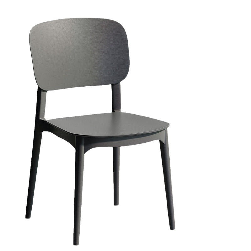 Thickened plastic dining chair modern casual backrest stool for home scandinavian dining table chair long sitting comfortable backrest small chair