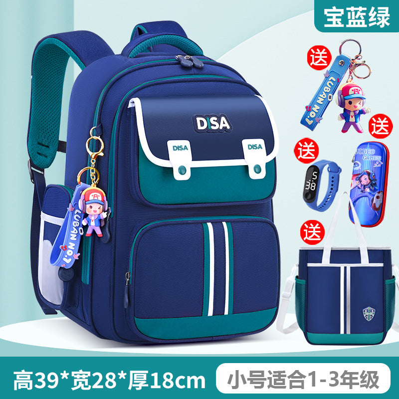 Schoolbag for boys and primary school students 2026 new arrival for grades 1, 2, 3 to 6, boys and girls, lightweight kids spine protection and burden reduction
