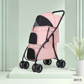 Double-layer pet stroller - lightweight, foldable, for small to medium dogs and cats - outdoor walking cart for dogs and cats