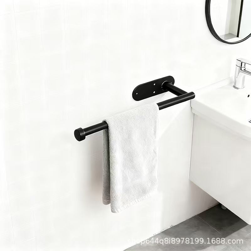 product towel rack punch-free bathroom storage rack bathroom 304 stainless steel towel bar clothes hook pendant