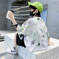 Boys' summer outfit set:  new arrival - lightweight, sporty, and stylish for older boys. cool and trendy summer wear