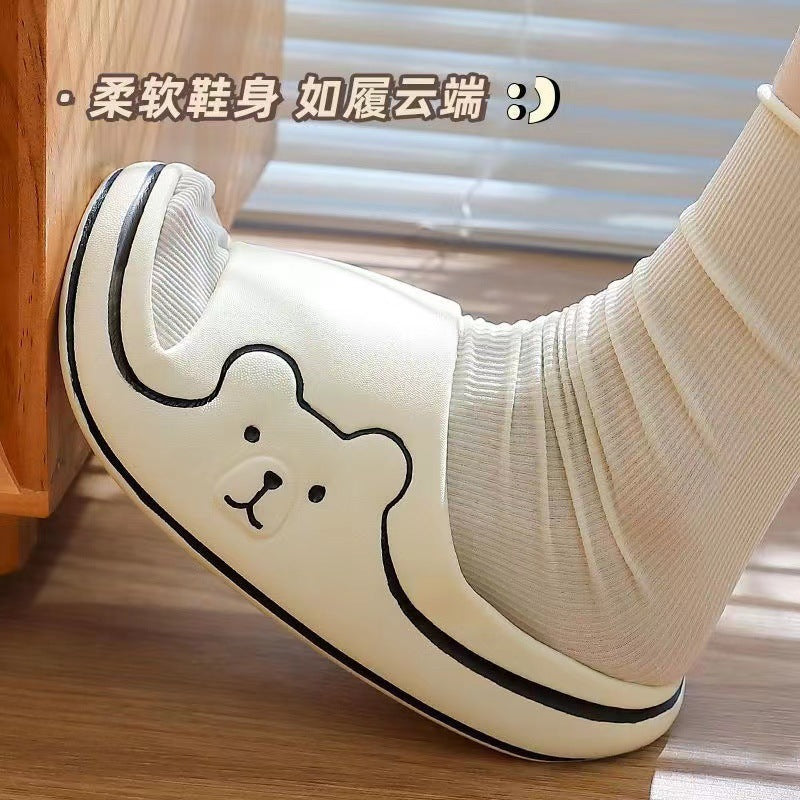 Women's slippers - indoor/outdoor, student dorm, home, bathroom, non-slip, thong sandals, candy colors, flat beach slides