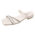 Export 42 plus sizefrenchflats rhinestone sandals women's shoes 2025 new arrival fairy style elegant sandals
