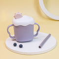 Baby milk cup with handle kids water cup straw cup learning cup scale cup anti-fall maternal and infant products wholesale