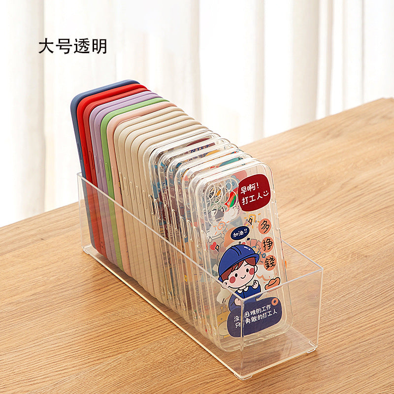 Office coffee tea bag desktop storage box transparent plastic sundries stationery cosmetics mobile phone case storage box