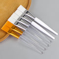 Beauty brush makeup brush transparent rod facial mask brush gold aluminum sleeve brown yellow hair brush tea pen individually packaged pot pen