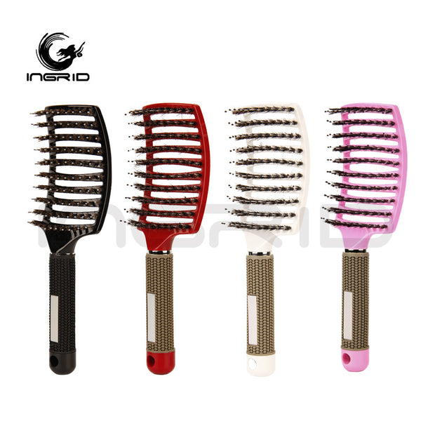 Cross-border curved mane large curved comb modeling fluffy curly hair comb hair salon household Internet celebrity comb large back hair ribs comb