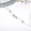 European and american cross-border hot-selling foot jewelry: lucky figure 8 pearl beach anklet, handmade beaded multi-layer anklet, premium style