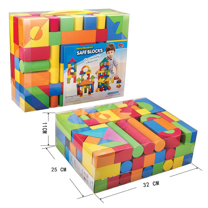 Cross-border export kindergarten activity area colorful EVA foam building block bricks building block soft brick sponge toys