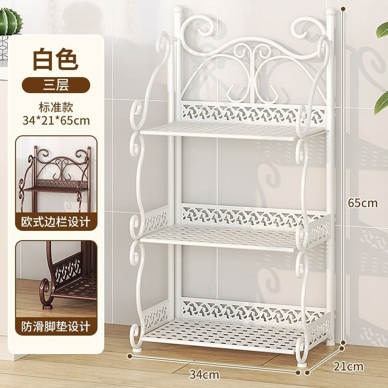 Installation-free bookshelf floor-standing multi-layer kids book storage rack simple bookshelf for home living room bedroom storage rack iron