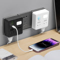 Wireless fast charging socket 86-type slim converter multifunctional power strip with usb port expansion and surge protection