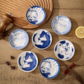 Home cute ceramic cute ins cat dish hot pot snack dish dipping dish ceramic flavor dish kitchen restaurant hotel