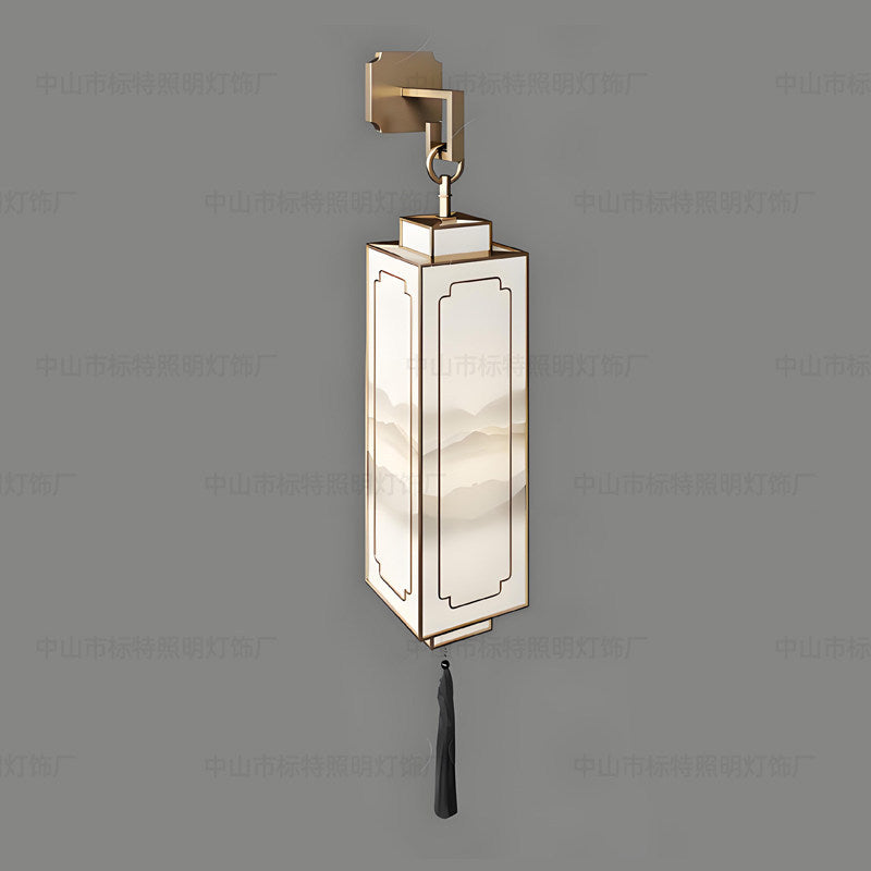 New chinoiserie wall lamp modern chinoiserie house tea house hotel project corridor aisle wall lamp bedside lamp
