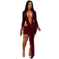 C7607 cross-border   fashion women's sexy deep v solid color ribbon dress mini skirt new