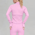 new arrival quick-drying yoga clothes long sleeves sports yoga pants silmtops zipper breathable outwearsuit